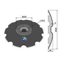 31-0760 - Disc crestat 620 x 6 ( Lemken 3490467 )